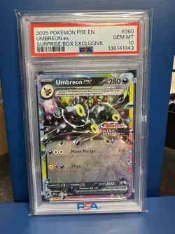 2025 Pokemon Prismatic Umbreon EX Surprise Box Exclusive PSA 10 - Image 1