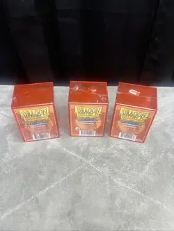 DRAGON SHIELD Orange Deck Protectors Lot Of 3 Hold Over A 100 Cards - Image 2