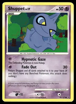SHUPPET - 92/127 Common Platinum Pokemon MP - Image 1