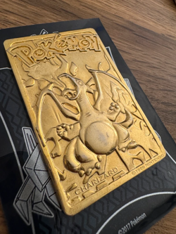 Pokemon Charizard Nintendo 1999 Burger King 23k Gold Plated card - Image 2