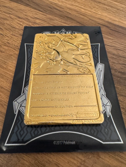 Pokemon Charizard Nintendo 1999 Burger King 23k Gold Plated card - Image 3