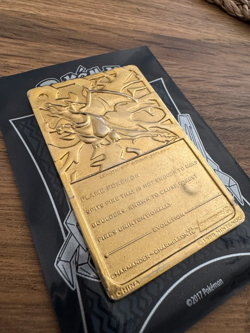 Pokemon Charizard Nintendo 1999 Burger King 23k Gold Plated card - Image 4