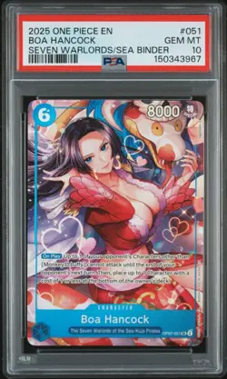 2025 ONE PIECE 051 SEVEN WARLORDS OF THE SEA PROMO CARD BOA HANCOCK PSA 10 - Image 1