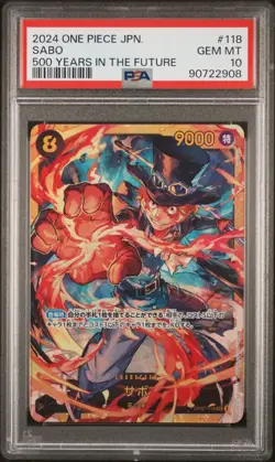 One Piece Japanese OP07-118 Sabo SEC PSA10 - Image 1