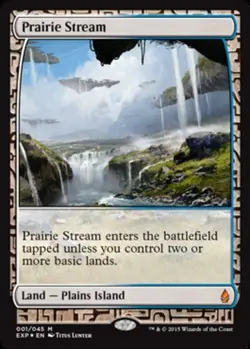 1x Prairie Stream - Foil Light Play, English Battle for Zendikar Expeditions MTG - Image 1