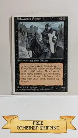 4x Black Knight MTG Core Set 4th Edition Regular - Image 2