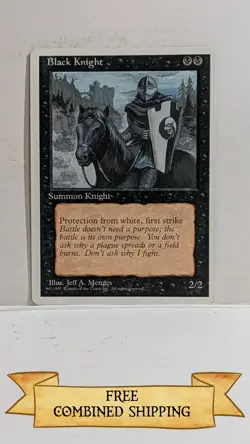 4x Black Knight MTG Core Set 4th Edition Regular - Image 4
