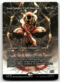 Iron Spider, Civil Warrior - Alibou, Ancient Witness (Borderless) NM Marvel Univ - Image 1