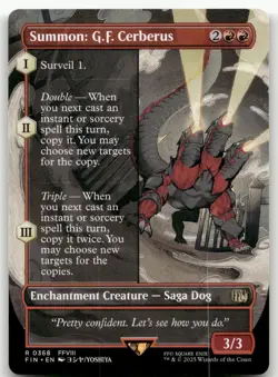 Summon: G.F. Cerberus (Borderless) #368 (NM) Final Fantasy FIN Magic MTG - Image 1