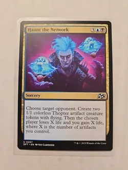 Haunt the Network - Aetherdrift - LP - Uncommon - Sorcery - Image 1