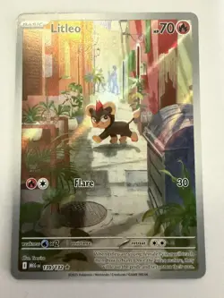 Litleo 139/132 Illustration Rare Pokemon ME01: Mega Evolution Full Art Holo NM/M - Image 1