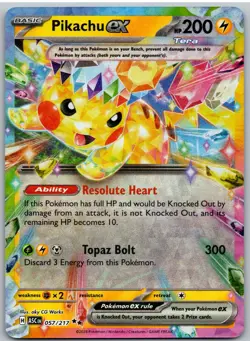 Pikachu ex 057/191 Double Rare Surging Sparks Pokemon NM - Image 1