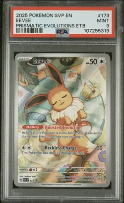 2025 Pokemon Svp En Eevee Prismatic Evolutions Etb Psa 9 Promo - Image 1