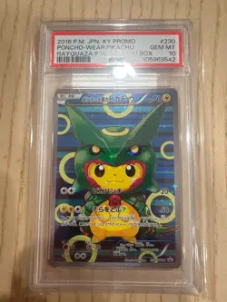 PSA 10 Pokemon AUTO 2016 Pikachu Rayquaza Poncho 230/XY-P Promo Japanese GEM MT - Image 1