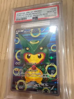 PSA 10 Pokemon AUTO 2016 Pikachu Rayquaza Poncho 230/XY-P Promo Japanese GEM MT - Image 3