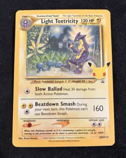 Pokemon TCG Light Toxtricity SWSH Black Star Promos Holo Card SWSH137 - Image 1