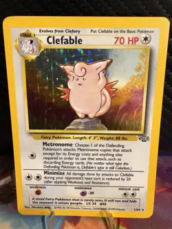 Pokemon Jungle Clefable Holo Rare 1/64 WOTC 1999 LP Vintage Pokemon Card - Image 1
