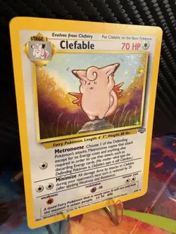 Pokemon Jungle Clefable Holo Rare 1/64 WOTC 1999 LP Vintage Pokemon Card - Image 4