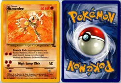 Pokemon Card - Hitmonlee Fossil 22/62 1999 Rare Unlimited Moderately Played - Image 3