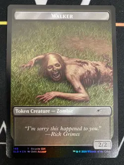 Walker Token (Bicycle Girl / Treasure) Walking Dead Secret Lair (Magic) - Image 1