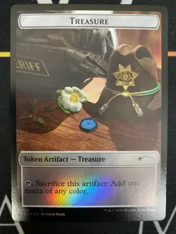 Walker Token (Bicycle Girl / Treasure) Walking Dead Secret Lair (Magic) - Image 2