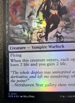 Sneering Shadewriter 0101 Foil Common Secrets Of Strixhaven Magic: The Gathering - Image 4