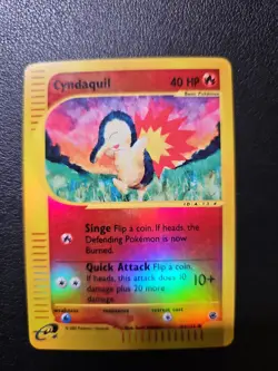 Pokemon Card Expedition Base Set Reverse Holo Cyndaquil 104/165 - Image 1