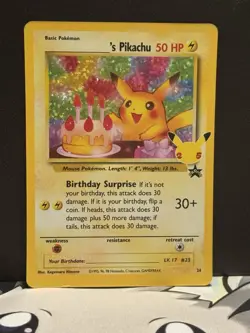 Pokemon TCG ______'s Pikachu Holo Promo Wotc Promo #25 English 50 HP - Image 2