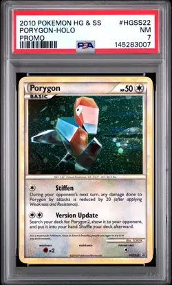 Pokemon Porygon Promo - Triumpnat 3 Pack - HGSS22 - PSA 7 - Image 1
