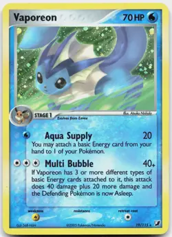 Vaporeon 19/115 Holo Rare Unseen Forces Pokemon Holo Lightly Played - Image 1