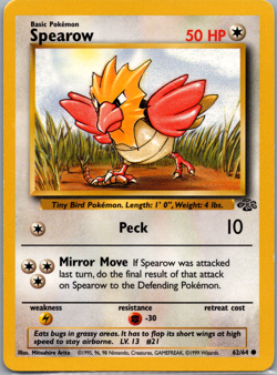 Spearow Common Base Set 2 092/130 HP - Pokemon TCG! WOTC Print - Image 1