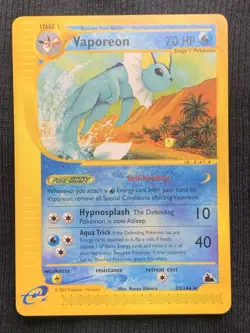 Pokemon TCG Vaporeon 033/144 Skyridge Rare NM - Image 1