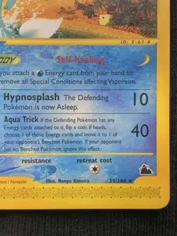 Pokemon TCG Vaporeon 033/144 Skyridge Rare NM - Image 5