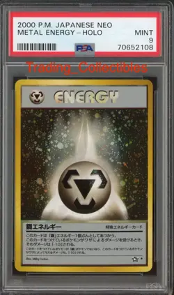 PSA 9 Metal Energy Neo Japanese Pokemon Card - Image 1