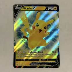 Pokemon x1 Pikachu V - SWSH198 (Promo Ultra Rare SWSH198) (Near Mint!) - Image 1