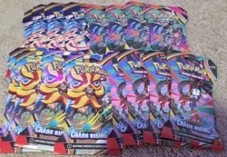 Pokemon TCG Mega Evolution CHAOS Rising x16 Sleeved Booster Pack Art Set - Image 1