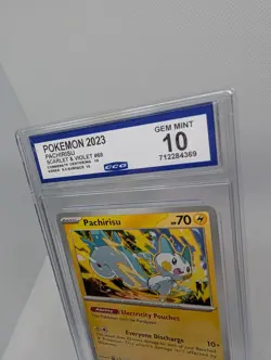 CCG 10 GEM MINT 2023 POKEMON SVI SCARLET VIOLET PACHIRISU #068 Graded TCG Card - Image 3