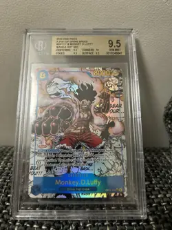 One Piece 🏴‍☠ Monkey D. Luffy OP11 118 Manga Alt Art 2025 Eng Bgs 9.5 - Image 3