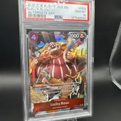 One Piece English PRB02 LUCKY ROUX Alternate Art PSA 10 #003 - Image 3