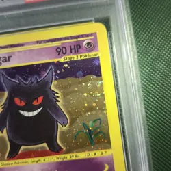 DOUBLE WHOLE SWIRL 💫 PSA 4 Gengar 13/165 Holo Expedition Nintendo Pokemon Card - Image 4