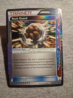 Trainer Rock Guard Ace Spec Holo Pokemon Card. 108/116 - Image 1