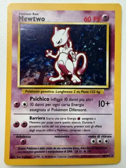 Pokemon Mewtwo Holo 10/102 Italian Base Set WOTC Rare Holographic Card - Image 1