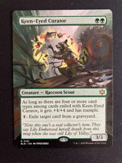 Keen-Eyed Curator (MTG) ALTERED with extended art, hand painted! - Image 1
