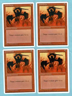 MTG 4x (NM) IMMOLATION 4th Edition Magic the Gathering Wizards of the Coast - Image 1