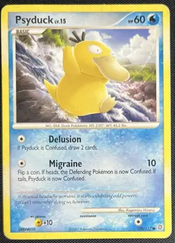 Psyduck 100/132 Pokemon English Diamond & Pearl Secret Wonders 2007 - Image 1