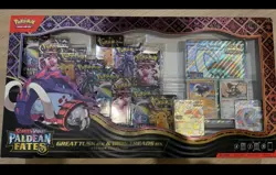 Pokemon Paldean Fates Great Tusk ex and Iron Treads ex premium Collection Box - Image 1