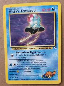Misty's Tentacool 32/132 Gym Heroes MP Pokemon 32/132 - Image 1