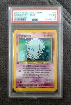 Pokemon Karte Woingenau /Wobbuffet 16/75 Neo Discovery 1st Edition PSA 4 EN - Image 1