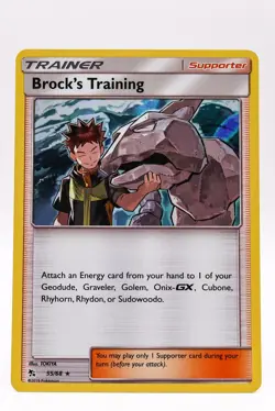 Pokemon Brock's Training Holo Hidden Fates 55/68 | Rare FREE SHIPPING - Image 1