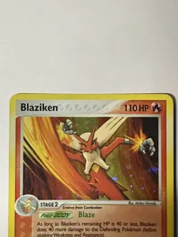 Blaziken 1/106 Holo Rare Pokemon EX Emerald M/NM - Image 4